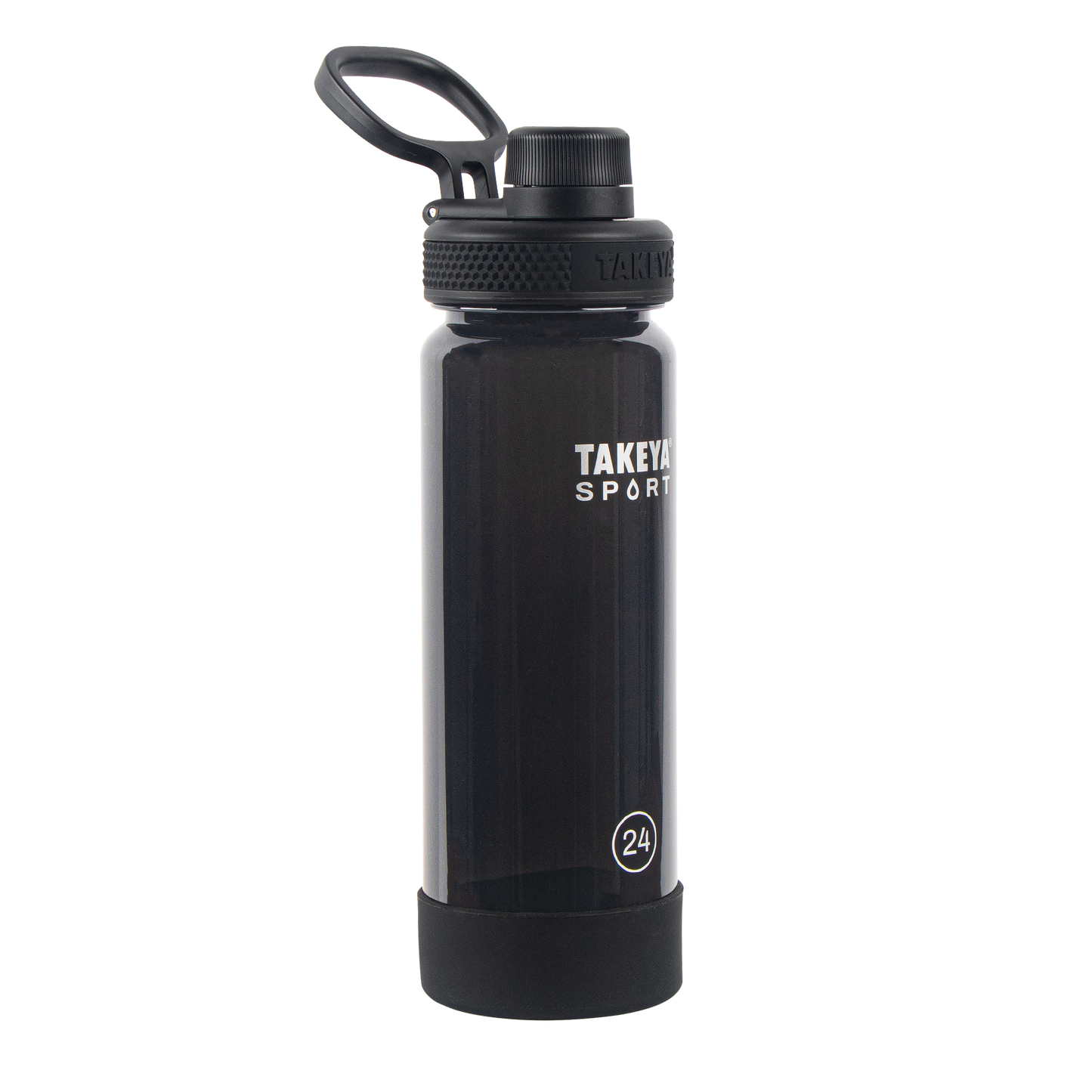 tritan-sport-water-bottle-with-spout-lid-d6 51664-TKS-Tritan-Spout-24-GrandSlamBlack-frontangle.png