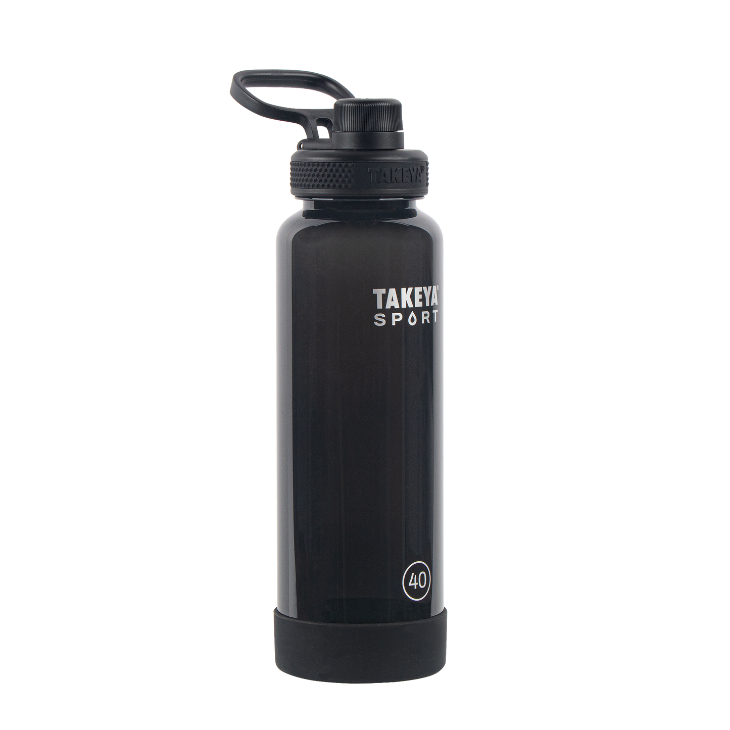 tritan-sport-water-bottle-with-spout-lid-d6 52023-TKS-Tritan-Spout-40-GrandSlamBlack-frontangle.png